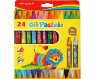 Keyroad HEXAGONAL PASTEL CENCILS KEYROAD 24 BAREV