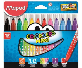 Maped Colorpeps maxi trojúhelníkové značky 12 barev (205572)