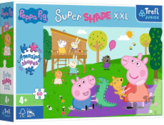 Trefl Puzzle 60 dílků Super Shape XXL Prasátko Peppa Hraje si se svým bratrem