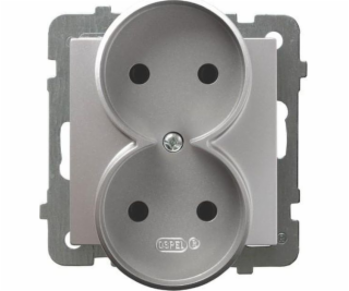 Ospel Double Modular Socket Silver JAKO OSPEL