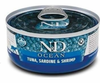 FARMINA N&D CAT OCEAN TUNA SARDINE&SHRI