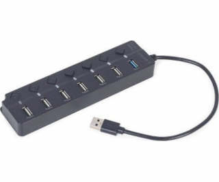 Gembird UHB-U3P1U2P6P-01 7-port USB hub