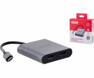 UNITEK ADAPTER USB-C  2x HDMI  4K@60HZ 