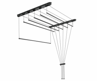 Sušák stropní 60x200 cm černý