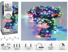 Světla vánoční barevná venkovní 40 LED 3 m