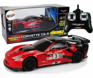 Import leantoys Sports Car R/C 1:24 Corvette C6.R Red 2.4...