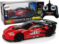 Import leantoys Sports Car R/C 1:24 Corvette C6.R Red 2.4 G Lights