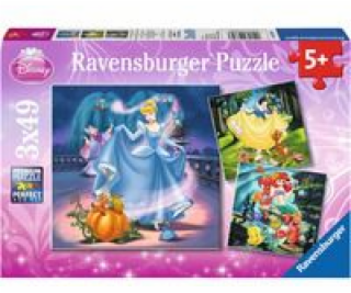 Puzzle Ravensburger 3x49 - Disney princezny (093397)