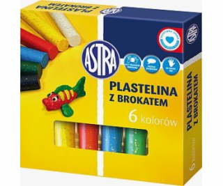 Astra Plasticine 6 barev se třpytkami