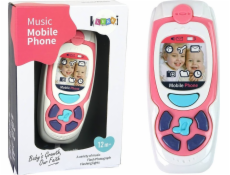 Mobilní telefon import Leantoys dětský vzdělávací mobilní telefon Melody Pink