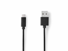 Nedis CCGL60500BK05 - USB 2.0 kabel | USB-A Zástrčka - Micro USB-B Zástrčka | 0,5 m | Černá