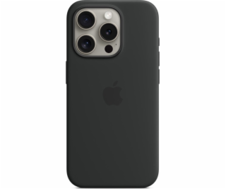 iPhone 15 Pro Silicone Case with MS - Black