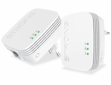 STRONG sada 2 adaptérů Powerline 600 DUO MINI/ 600 Mbit/s/ 1x LAN/ bílý