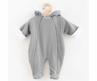 Zimní kojenecká kombinéza s kapucí New Baby Frosty grey