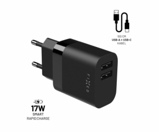 Fixed nabíječka 2xUSB 17W FIXC17N-2UC-BK