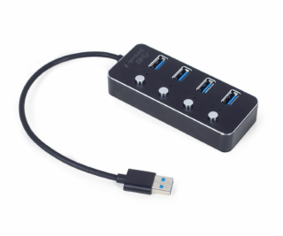 Gembird USB hub 4-port USB 3.1 (Gen 1) hub s vypínači