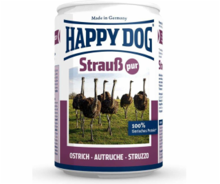 Plechovka pro psy Happy Dog - STRUŚ 400g