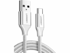 Uzelený kabel USB Poniklovaný kabel USB-C QC3.0 UGREEN 2m s hliníkovou zástrčkou Bílá