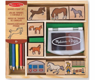 Melissa & Doug MELISSA Dřevěná razítka Koně 12410