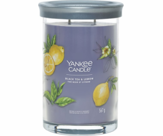 Svíčka ve skleněném válci Yankee Candle, Černý čaj s citr...