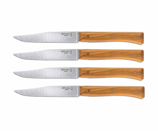 Opinel Table Knives Facette Set of 4  Olive Wood