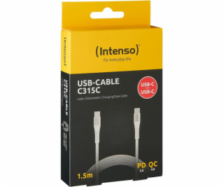 Intenso USB Cable C315C Nylon 1,5m white USB-C / USB-C 60W