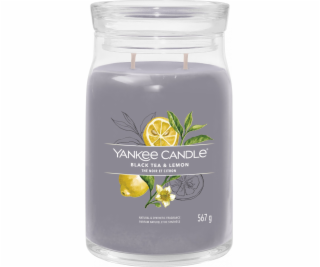 Svíčka ve skleněné dóze Yankee Candle, Černý čaj s citrón...