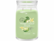 Svíčka ve skleněné dóze Yankee Candle, Vanilka s limetou, 567 g