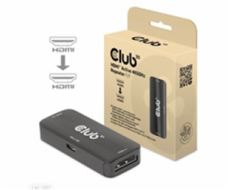 Club3D Adaptér aktivní HDMI 4K60Hz (F/F), černá