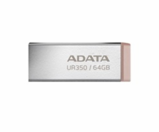 ADATA Flash Disk 64GB UR350, USB 3.2 Dash Drive, kov hnědá