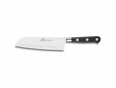 Kuchyňský nůž Lion Sabatier, 714780 Idéal Laiton, Santoku nůž, čepel 18 cm z nerezové oceli, POM rukojeť, plně kovaný, mosazné nýty