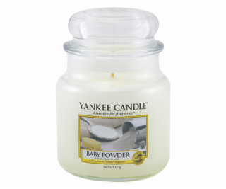 Svíčka ve skleněné dóze Yankee Candle, Dětský pudr, 410 g