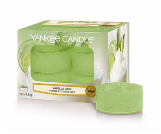 Svíčky čajové Yankee Candle, Vanilka s limetkou, 12 ks