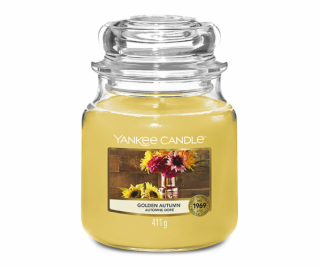 Svíčka ve skleněné dóze Yankee Candle, Zlatý podzim, 410 g