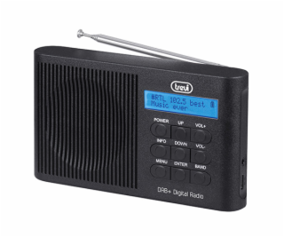 Rádio Trevi, DAB 7F91 R BK, přenosné, DAB/DAB+/FM, hodiny...