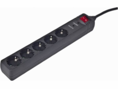 EnerGenie SPG5-C-15 surge protector 5 AC outlet(s) 250 V Black 4.5 m