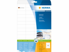 Herma Premium Labels 5052, A4, bílá, 52,5 x 21,2 mm, matný papír, 1400 ks (5052)