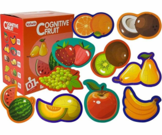 Vzdělávací puzzle LEANToys pro miminka Fruits 5 dílů 40 kusů