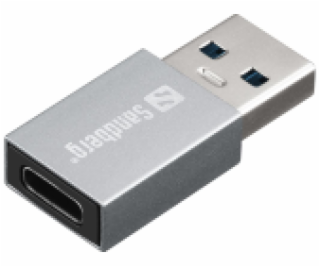 Sandberg USB-A to USB-C Dongle, stříbrná