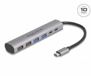 Delock 6 portový rozbočovač USB se 4 x zásuvkami USB Typu...