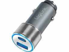 LogiLink USB Kfz Ladeadapter 2Port 1xUSB-C PD, 1xUSB-A QC, 36W