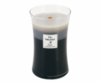 Svíčka Trilogy WoodWick, Hřejivé dřevo, 609.5 g