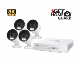 iGET HGDVK83304 - Kamerový 3K set, 8CH DVR + 4x kamera 3K...