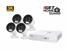 iGET HGDVK83304 - Kamerový 3K set, 8CH DVR + 4x kamera 3K, zvuk, LED, SMART W/M/Andr/iOS