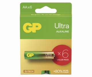 GP Alkalická baterie ULTRA AA (LR6)- 6ks