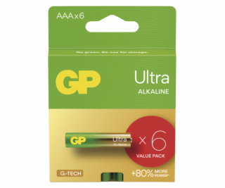 GP Alkalická baterie ULTRA AAA (LR03)- 6ks