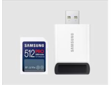 Samsung paměťová karta 512GB PRO ULTIMATE SDXC CL10 U3 V30 (č/z: až 200/130MB/s) + USB adaptér