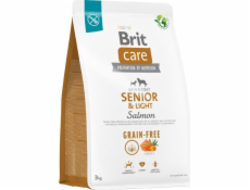 Dry food for older dogs all breeds (over 7 years of age) Brit Care Dog Grain-Free Senior&Light Salmon 3kg