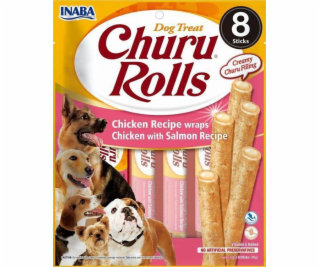 Churu Dog Rolls Chicken with Salmon wraps 8x12g