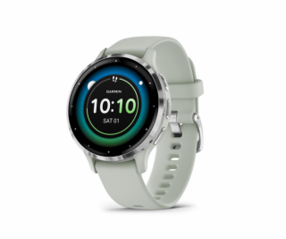 Garmin Venu 3S, Silver/Sage grey, Silicone band